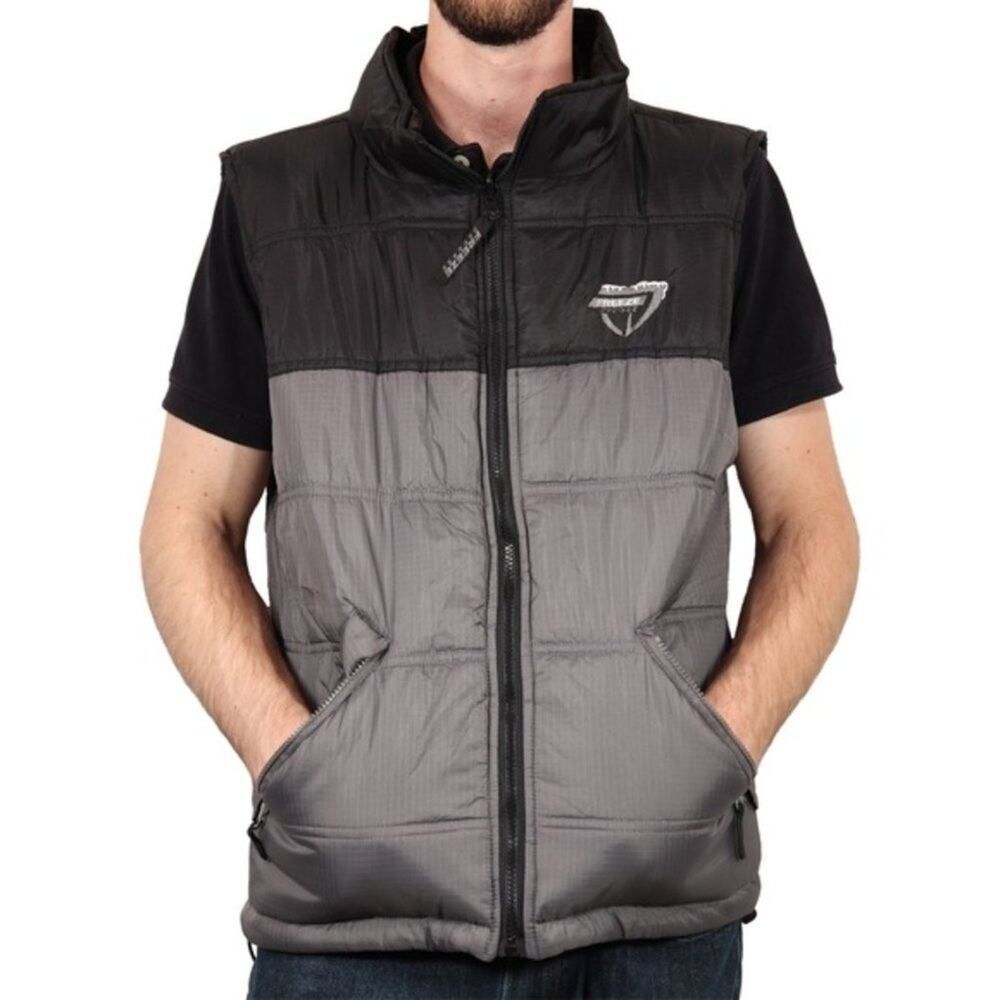 Freeze Defense Men’s Reversible Puffer Vest Black/Grey Size M — ON SALE